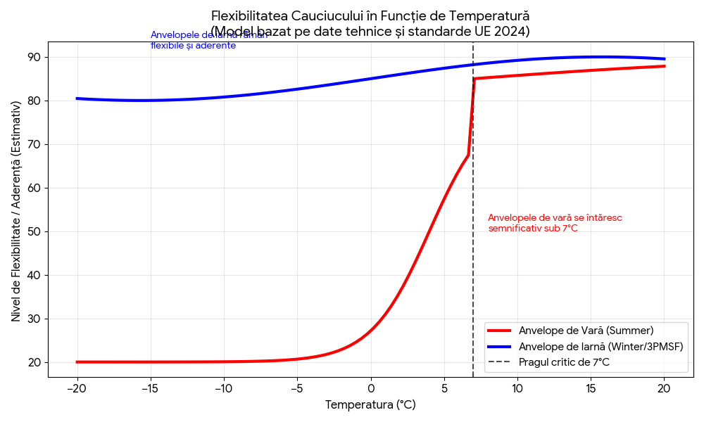 Flexibilitate cauciuc la temperaturi negative
